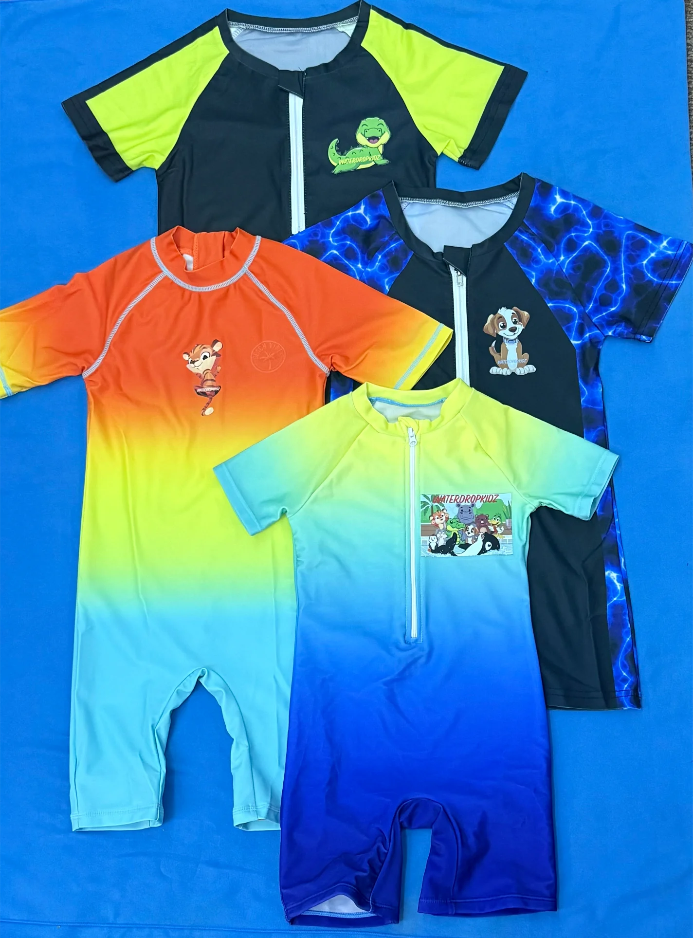 Boys Zip-up Swimsuit collage