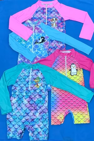 Girls Zip-Up Swimsuit