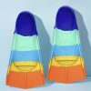 Kids Training Swim Fins - Pattern-Blue/Yellow Stripes