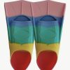 Kids Training Swim Fins - Pattern-Rainbow Stripes